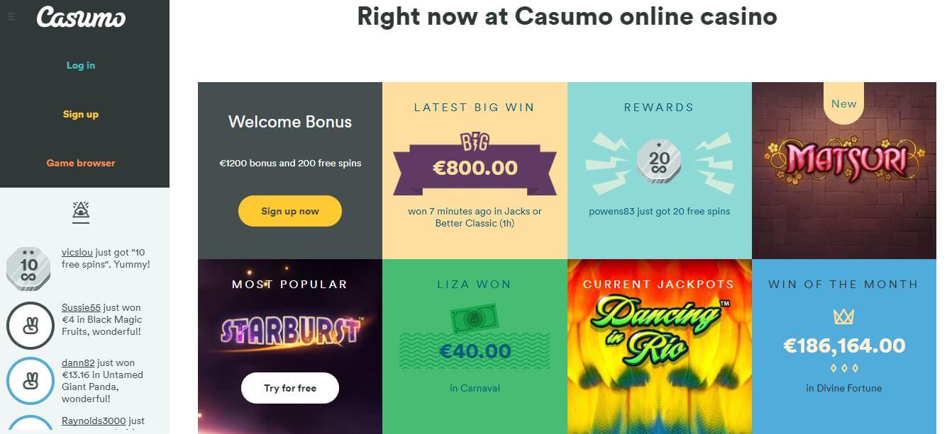 casino casumo bonus