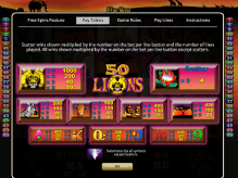 Игровой автомат 50 Lions от Aristocrat Technologies